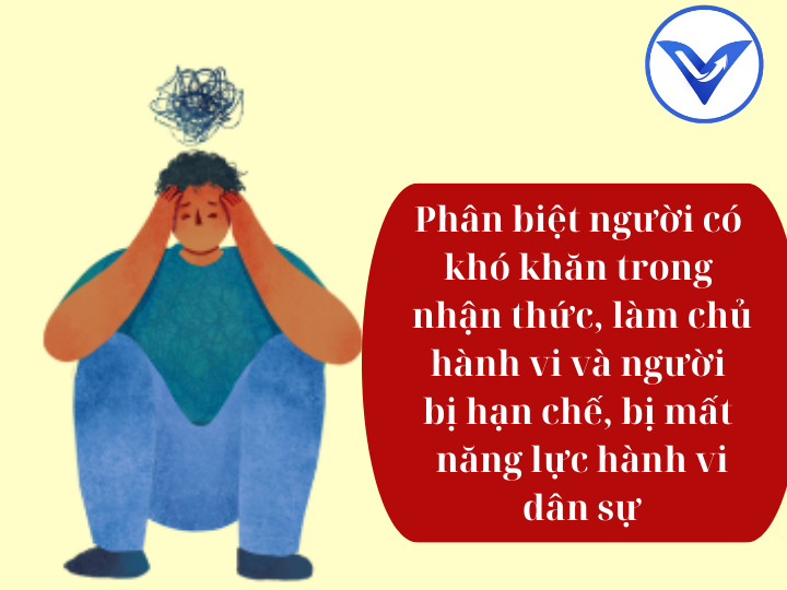 Phân biệt người có khó khăn trong nhận thức, làm chủ hành vi và người bị hạn chế, bị mất năng lực hành vi dân sự