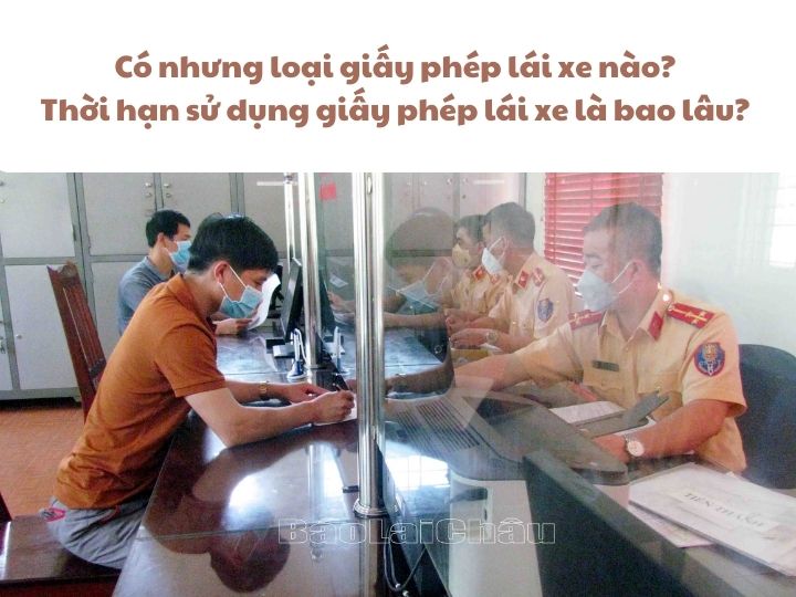 Có nhưng loại giấy phép lái xe nào? Thời hạn sử dụng giấy phép lái xe là bao lâu?