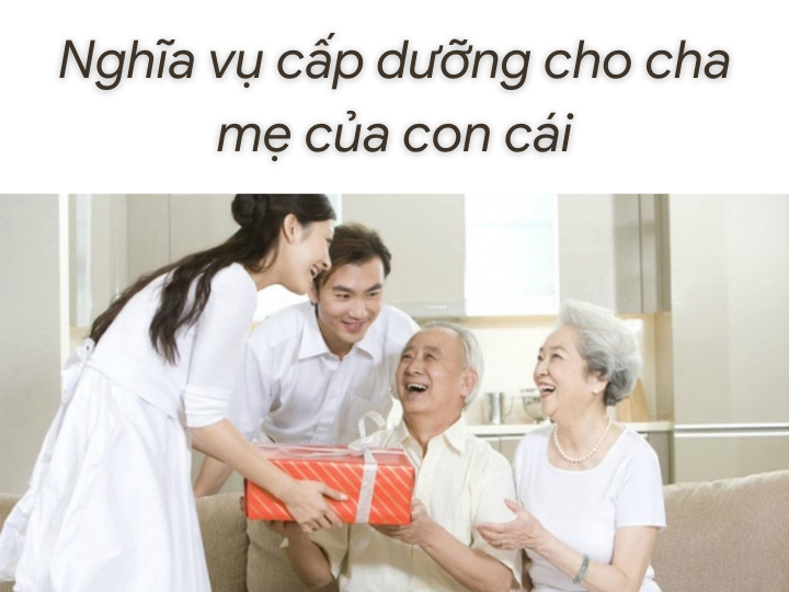 Nghĩa vụ cấp dưỡng cho cha mẹ của con cái? Luật sư tư vấn | VietLawyer