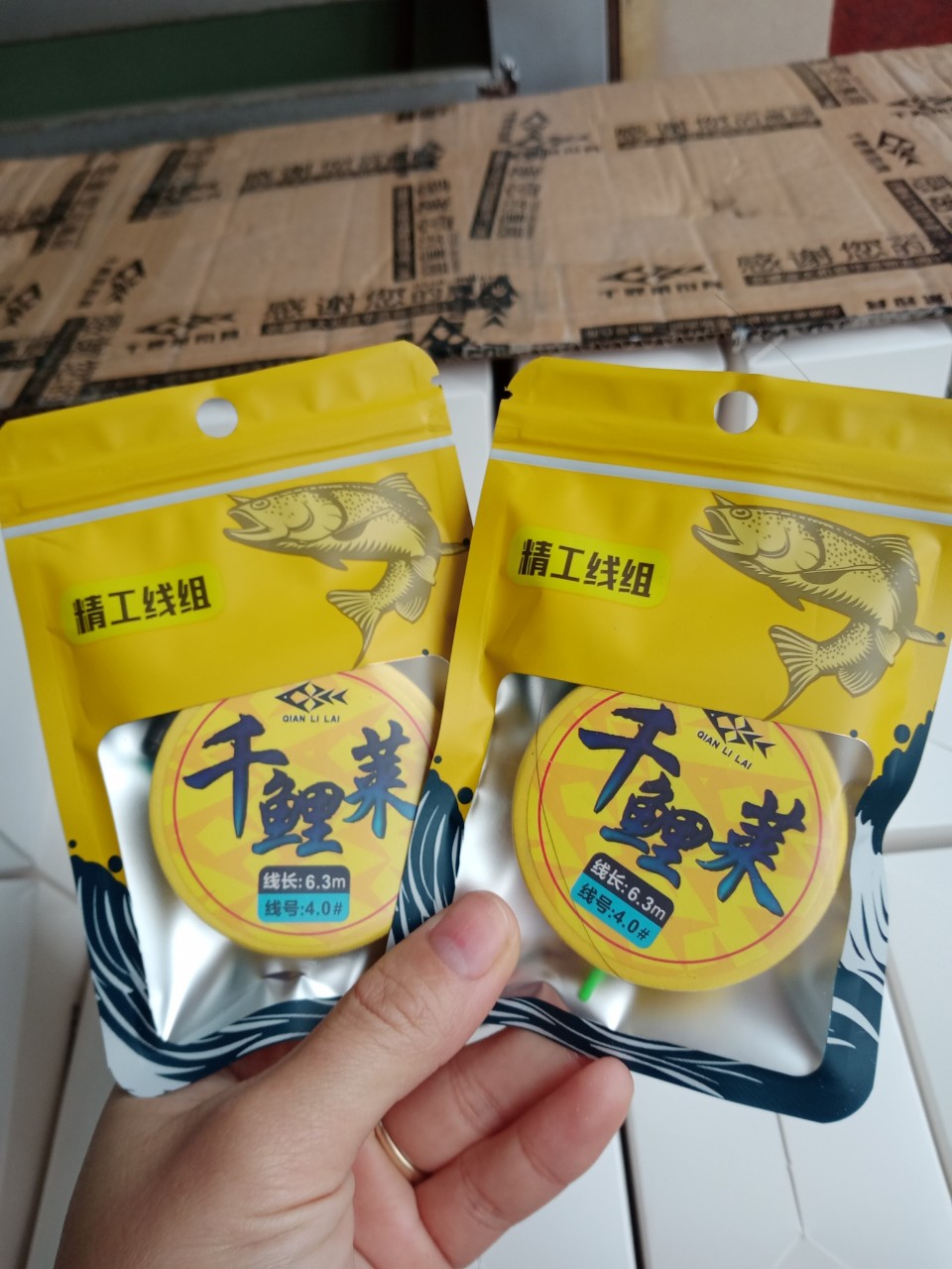 Dây Trục Câu Đài Buộc Sẵn Cước Câu Cá Tàng Hình phụ kiện câu đài cước trục câu cá ( trục vàng )