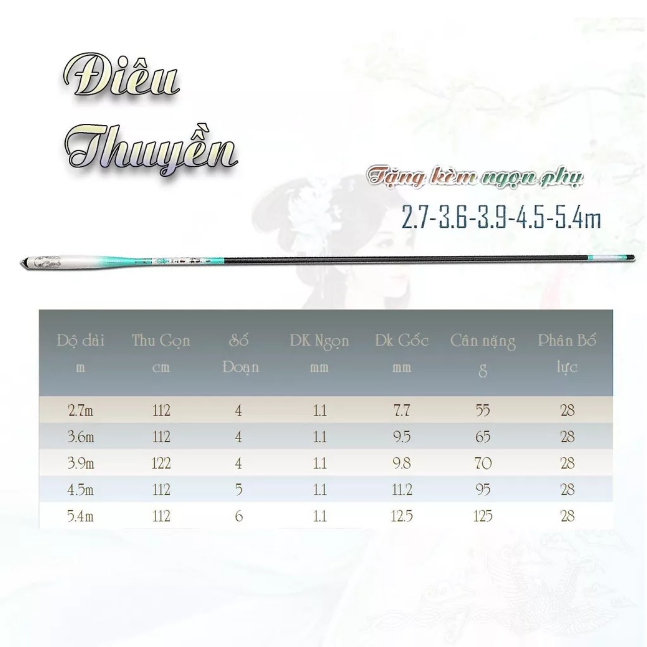 Cần câu đài Điêu thuyền 4H