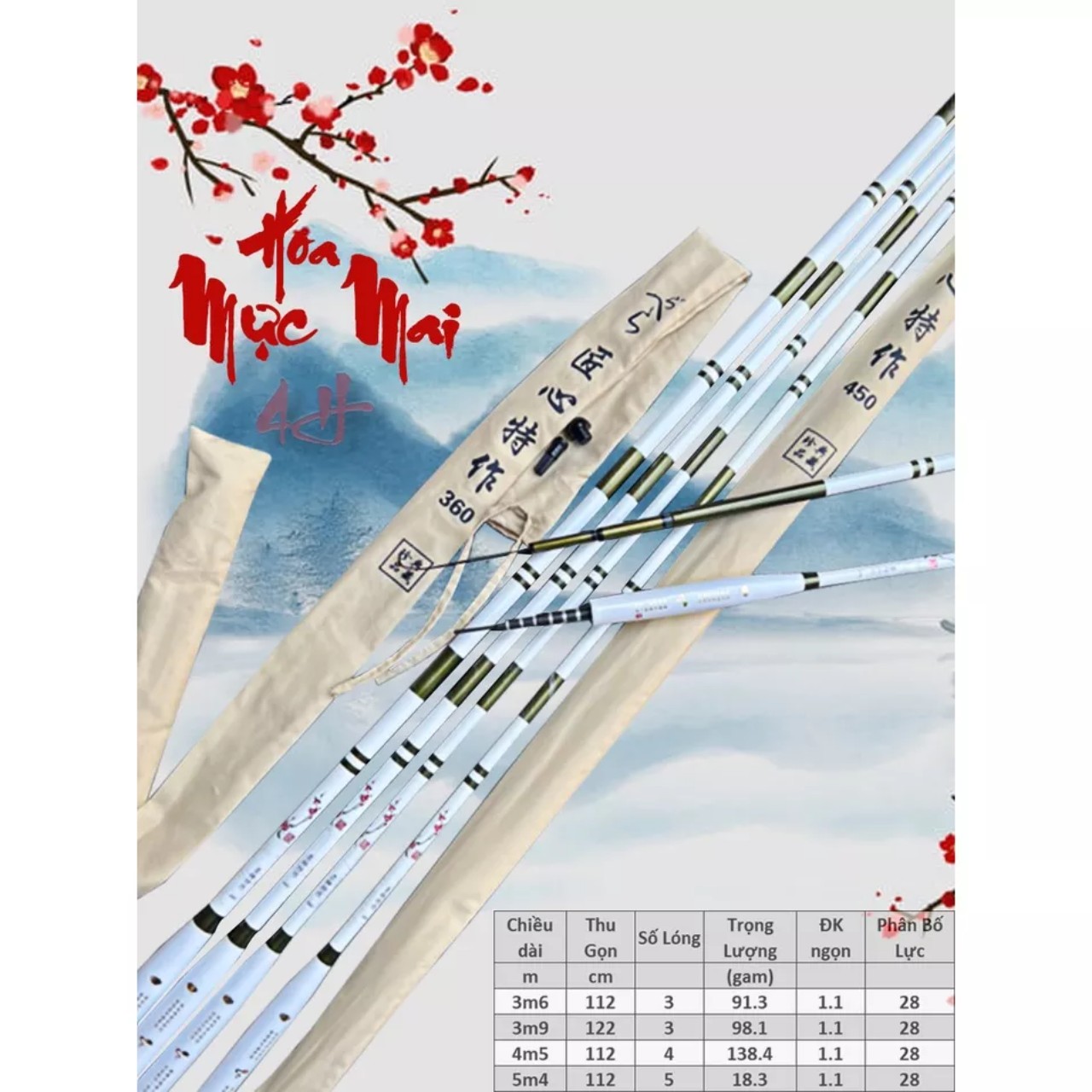 Cần Câu Tay Hoa Mực Mai 3H