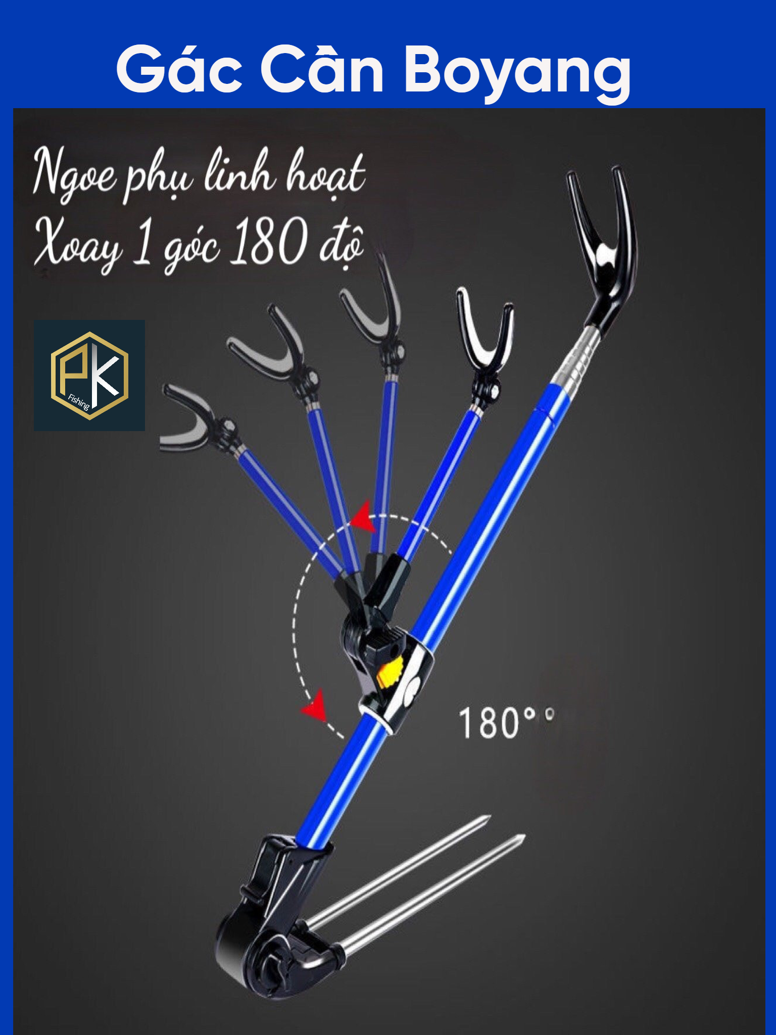 Chống cần đơn gác cần tay, câu đài BOYANG