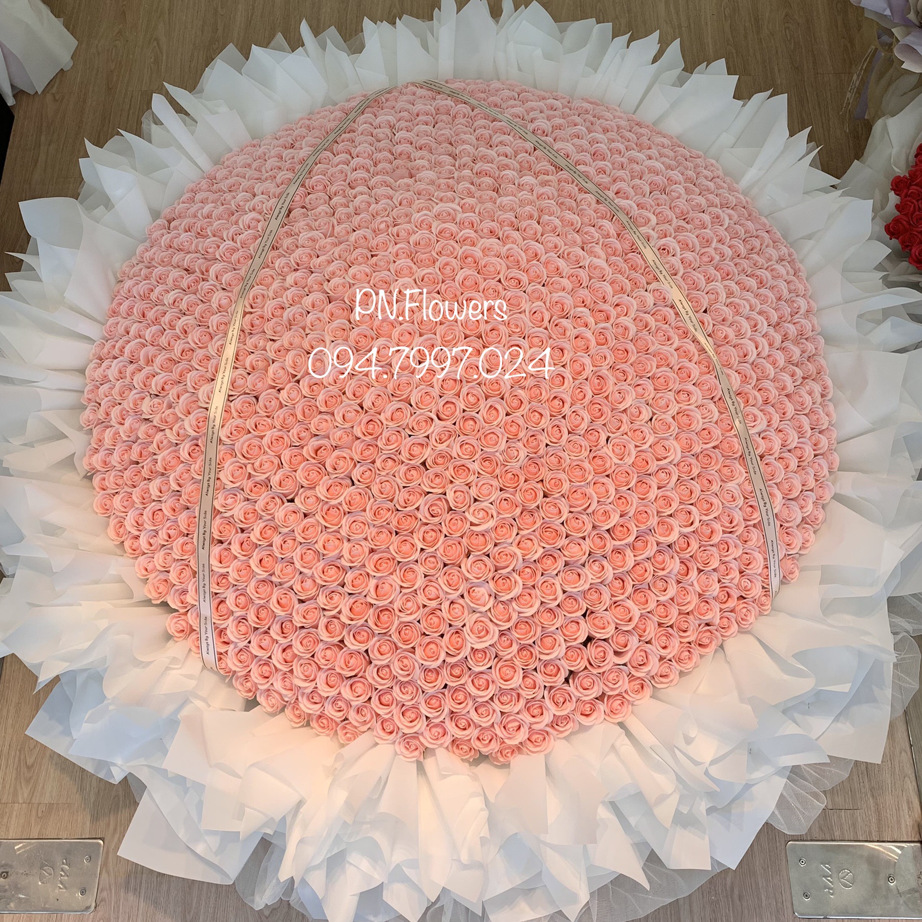 Hoa Sáp 999 Bông Hồng Cam