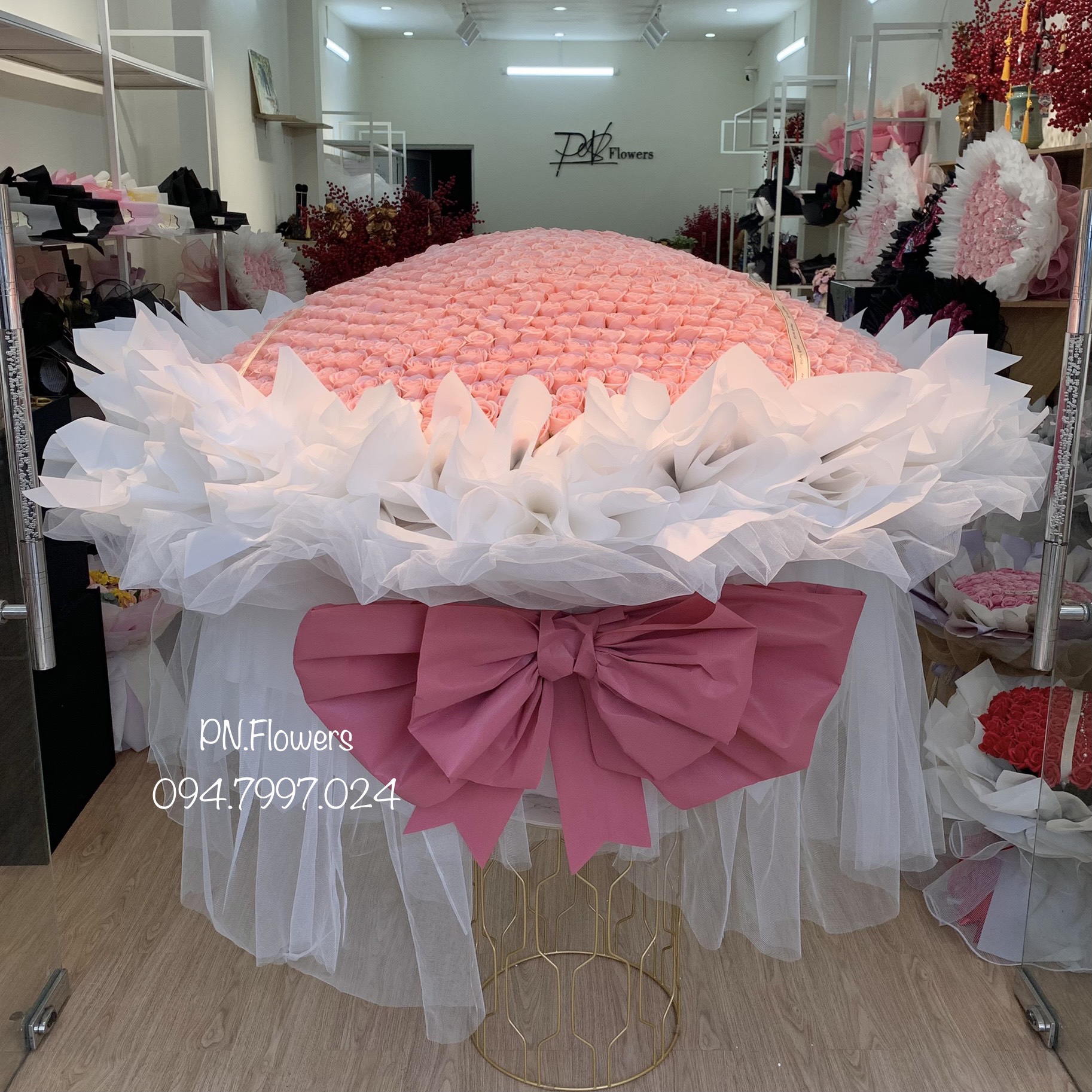 Hoa Sáp 999 Bông Hồng Cam