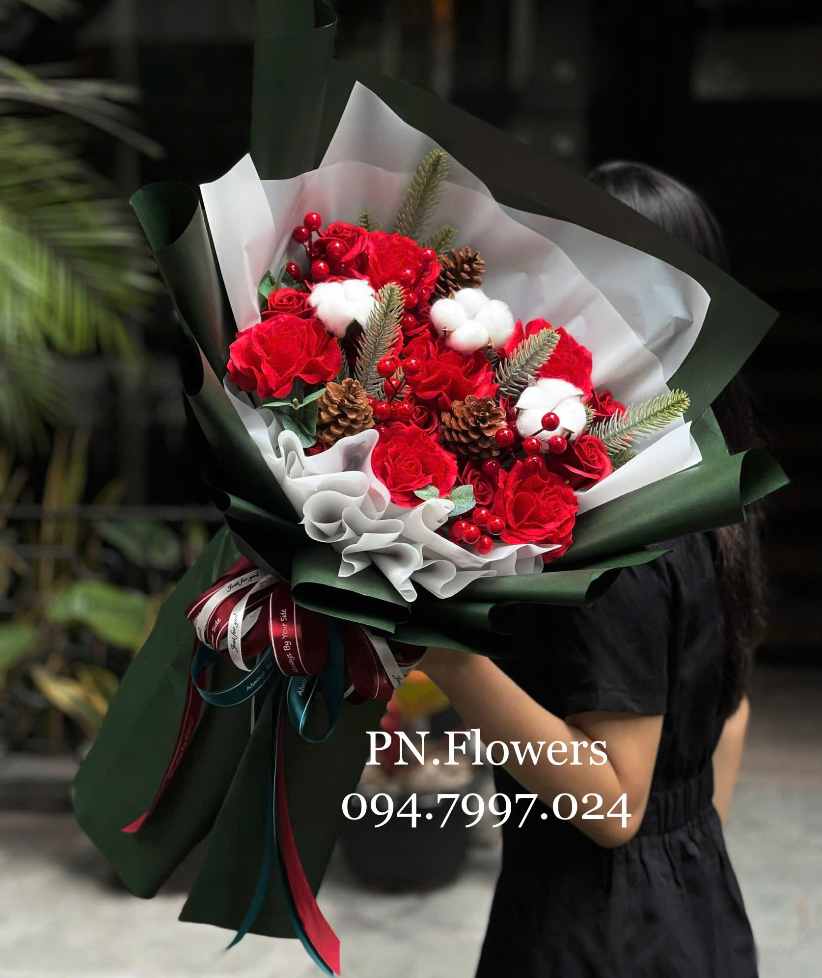 Bó Hoa Sáp Giáng Sinh