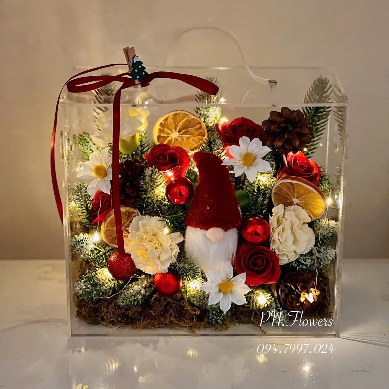 Vali Hoa Sáp Thơm Tone Noel Size Nhỏ