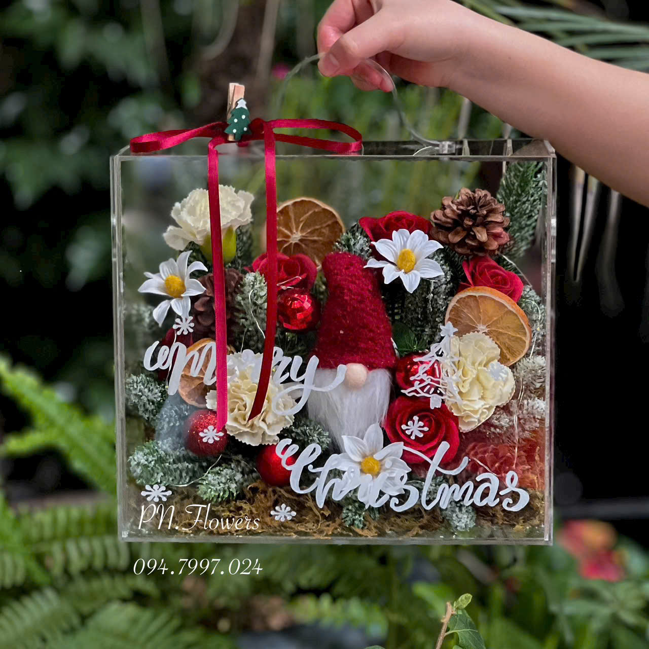 Vali Hoa Sáp Thơm Tone Noel Size Nhỏ