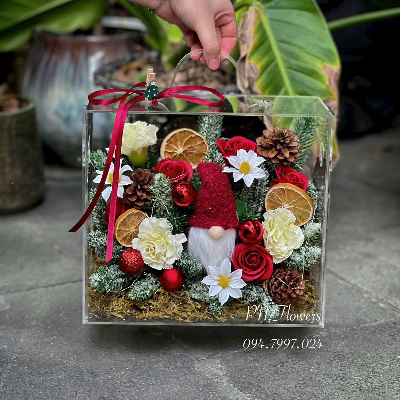 Vali Hoa Sáp Thơm Tone Noel Size Nhỏ