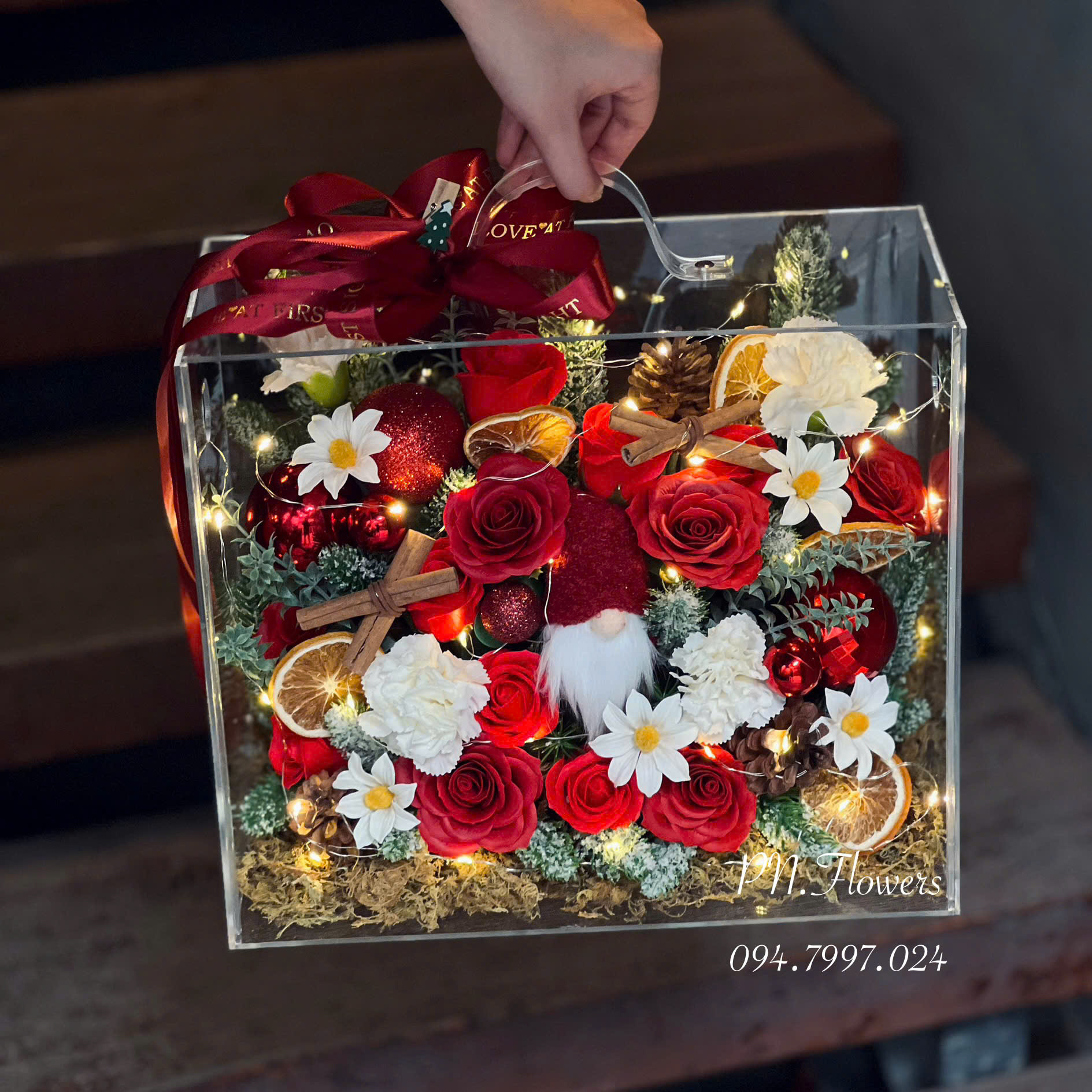 Vali Hoa Sáp Thơm Tone Noel Size Lớn