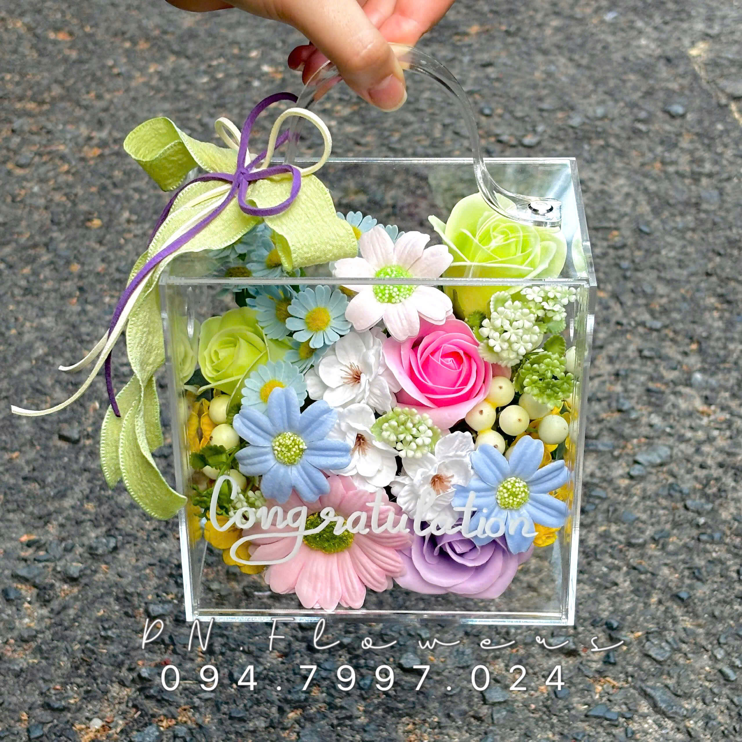 Vali Hoa Sáp Mini Tone Đủ Màu