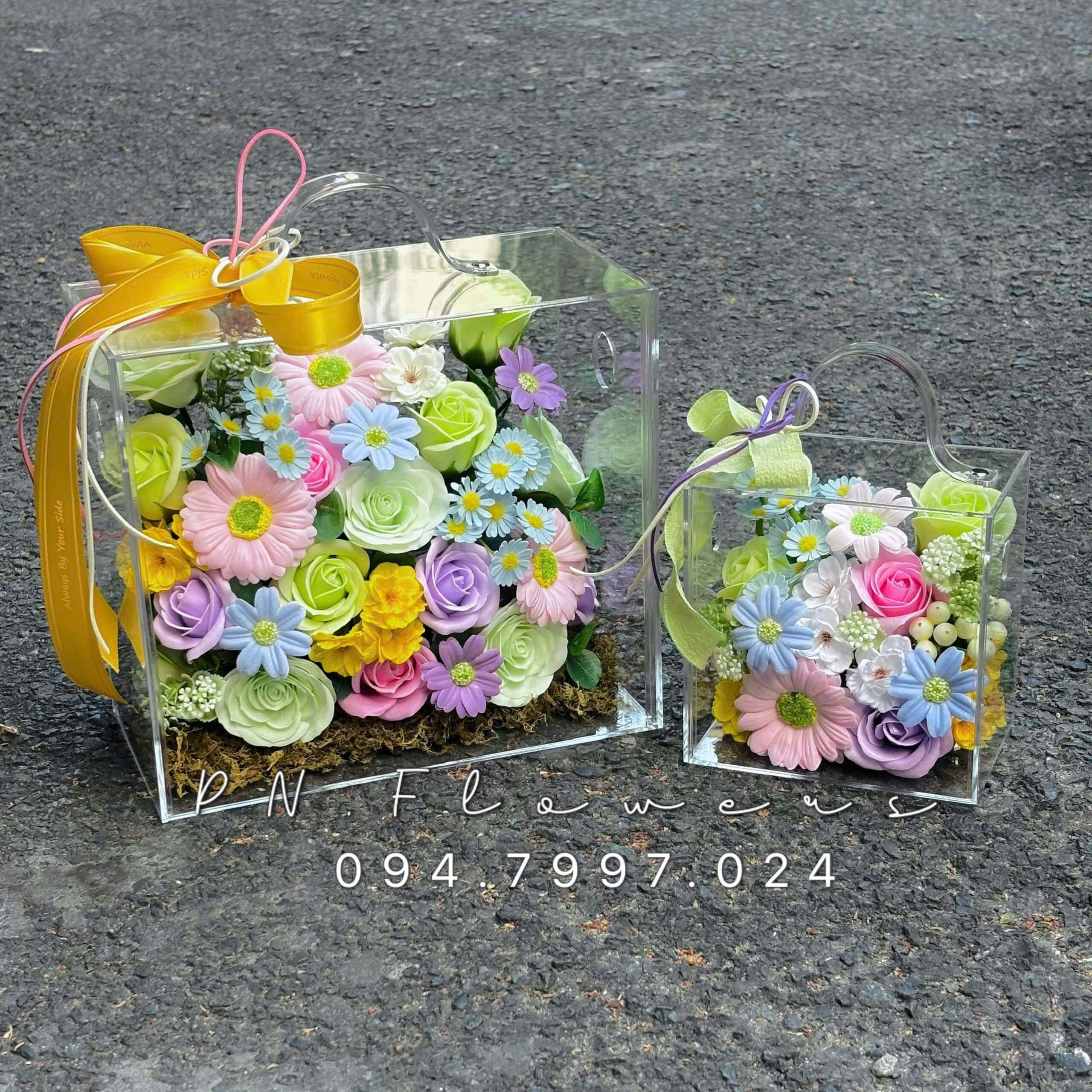 Vali Hoa Sáp Mini Tone Đủ Màu