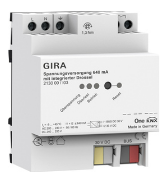Power supply 640 mA with integrated choke for Gira One and KNX - Gira Germany