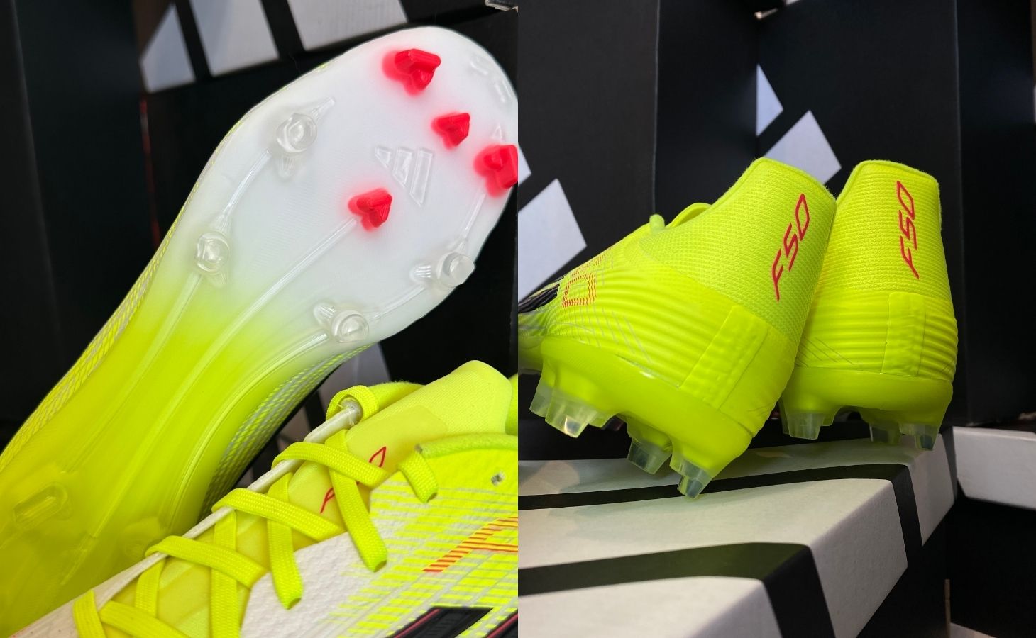 Giày Bóng Đá Adidas F50 league FG/MG Born For Goalds - Xanh Chuối JR8995