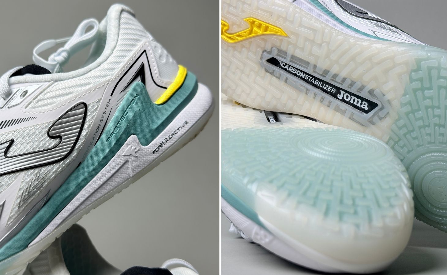 Giày Bóng Đá Fustal Joma Regate Carbon RECW2602IN White