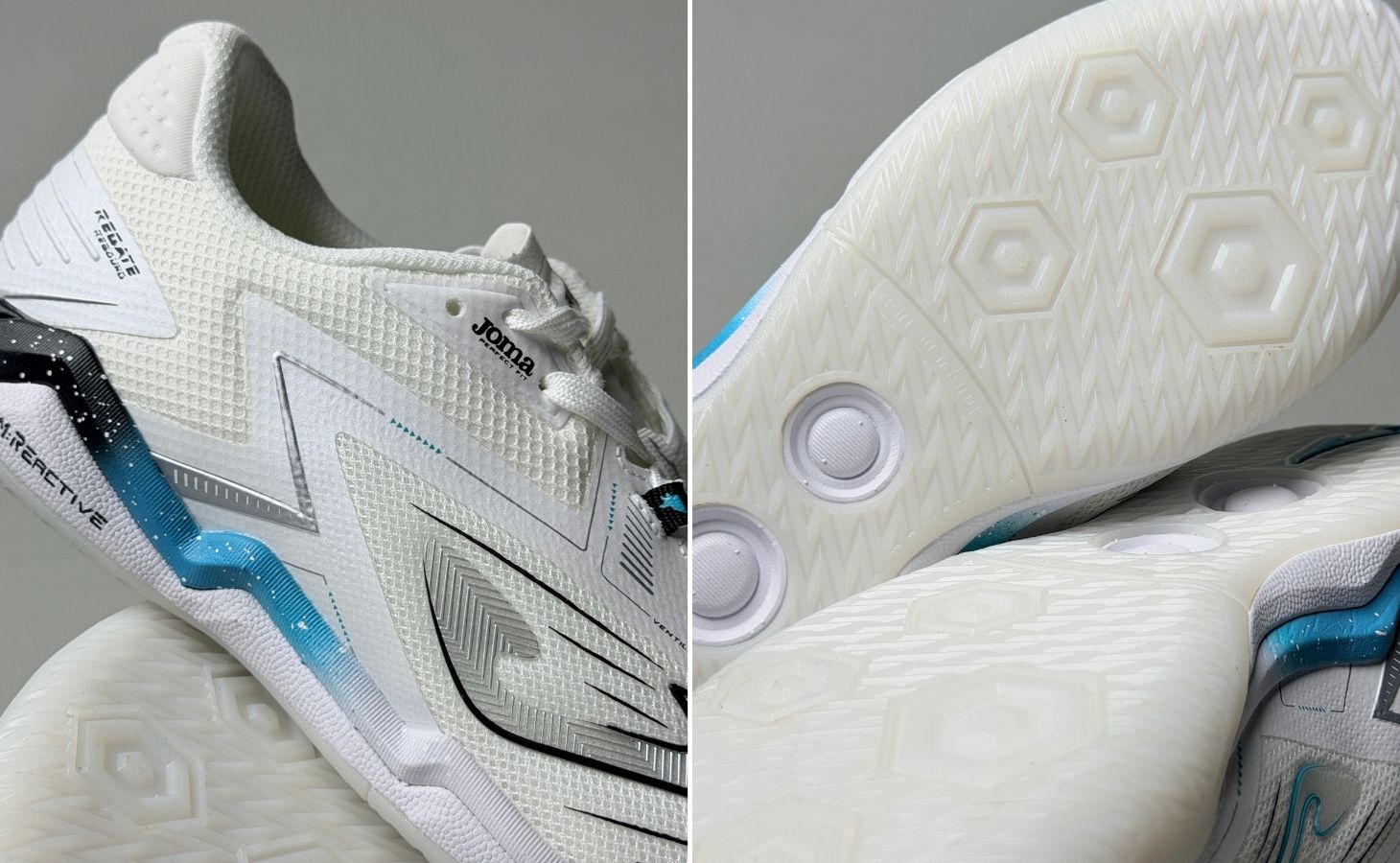 Giày Bóng Đá Fustal Joma Regate Rebound RREW2602IN White