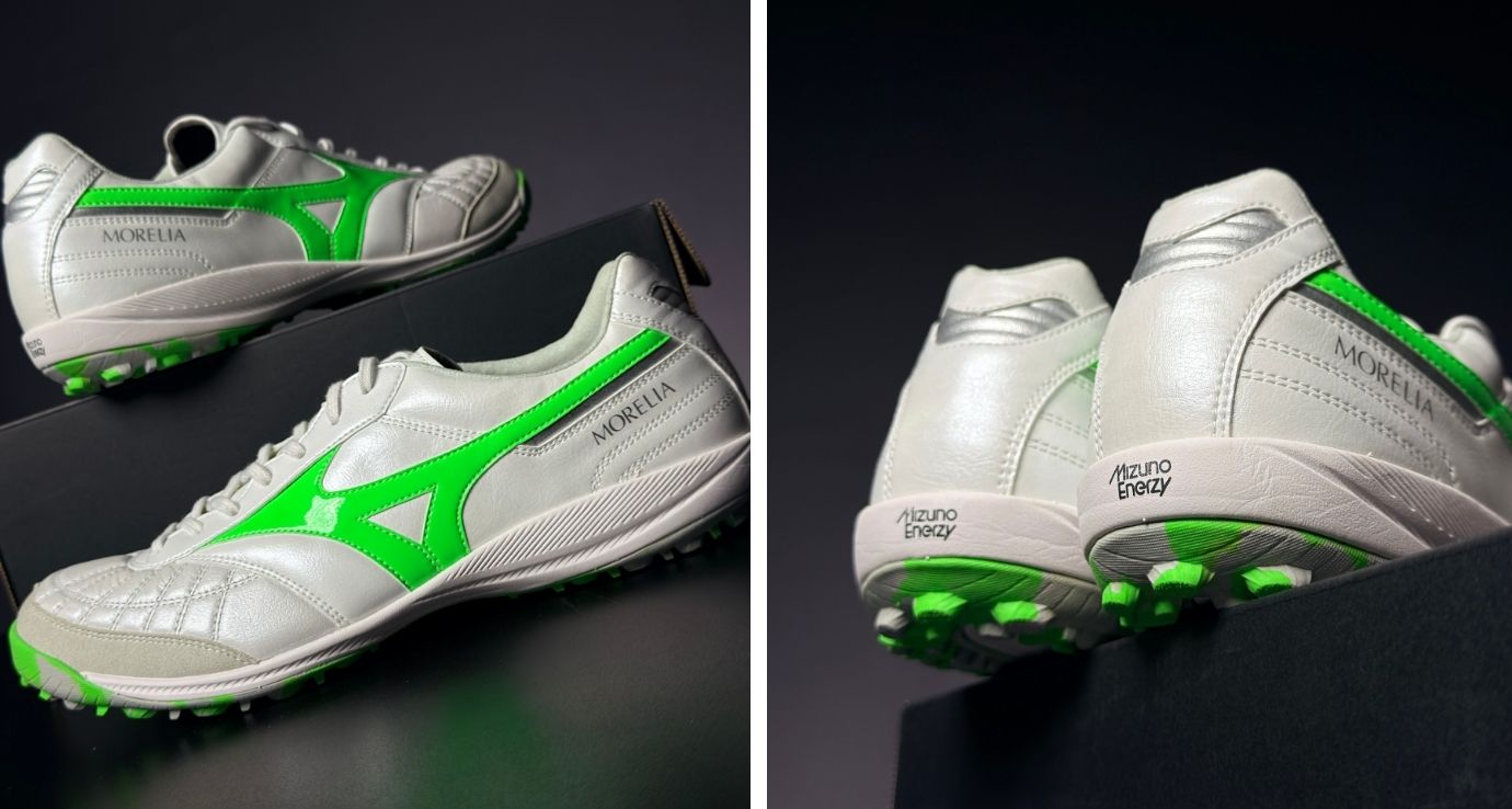 Mizuno Morelia Sala Elite Japan Q1GB251137 Trắng/Xanh Lá