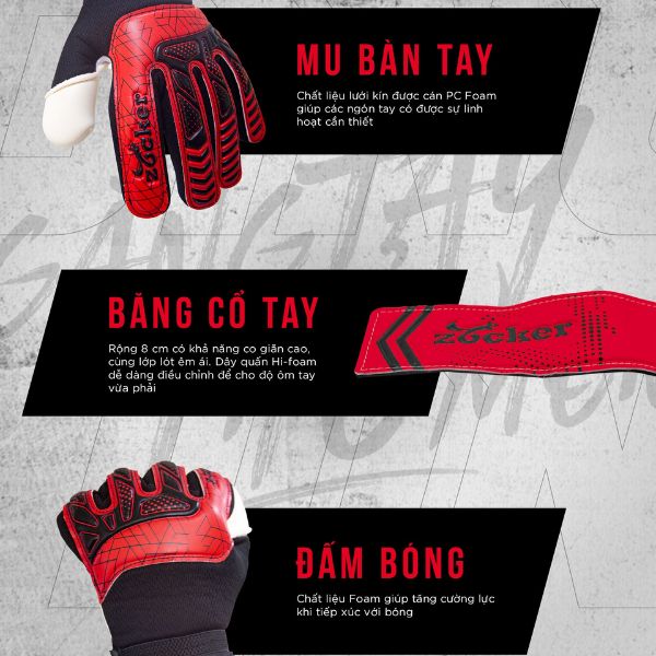Găng tay thủ môn Zoker Dino