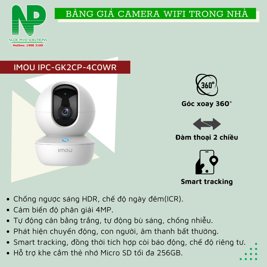 Camera IP IMOU Ranger RC 4MP IPC-GK2CP-4C0WR