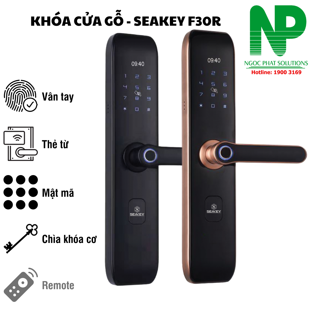 Khóa Vân Tay SEAKEY Cửa Gỗ F30R