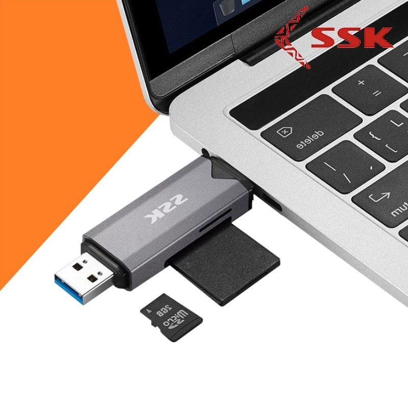 Đầu đọc thẻ nhớ SD/Micro SD TYPE-C/USB-A SSK (SCRM 390)