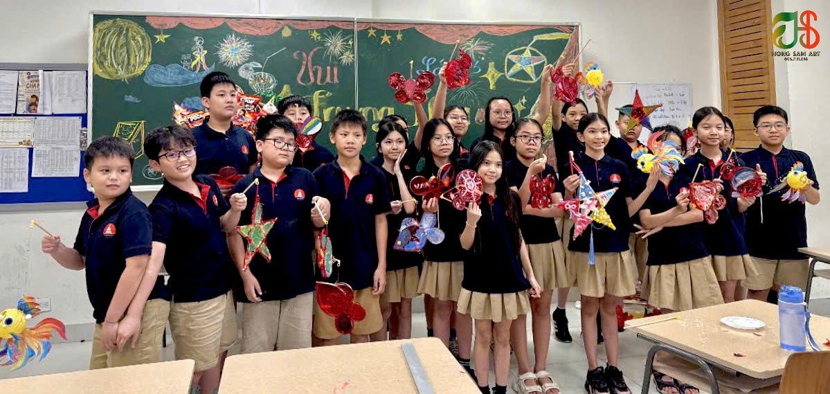 Workshop Trường Học Làm Đèn Lồng Trung Thu Tại Lớp 6P3 – THCS Marie Curie