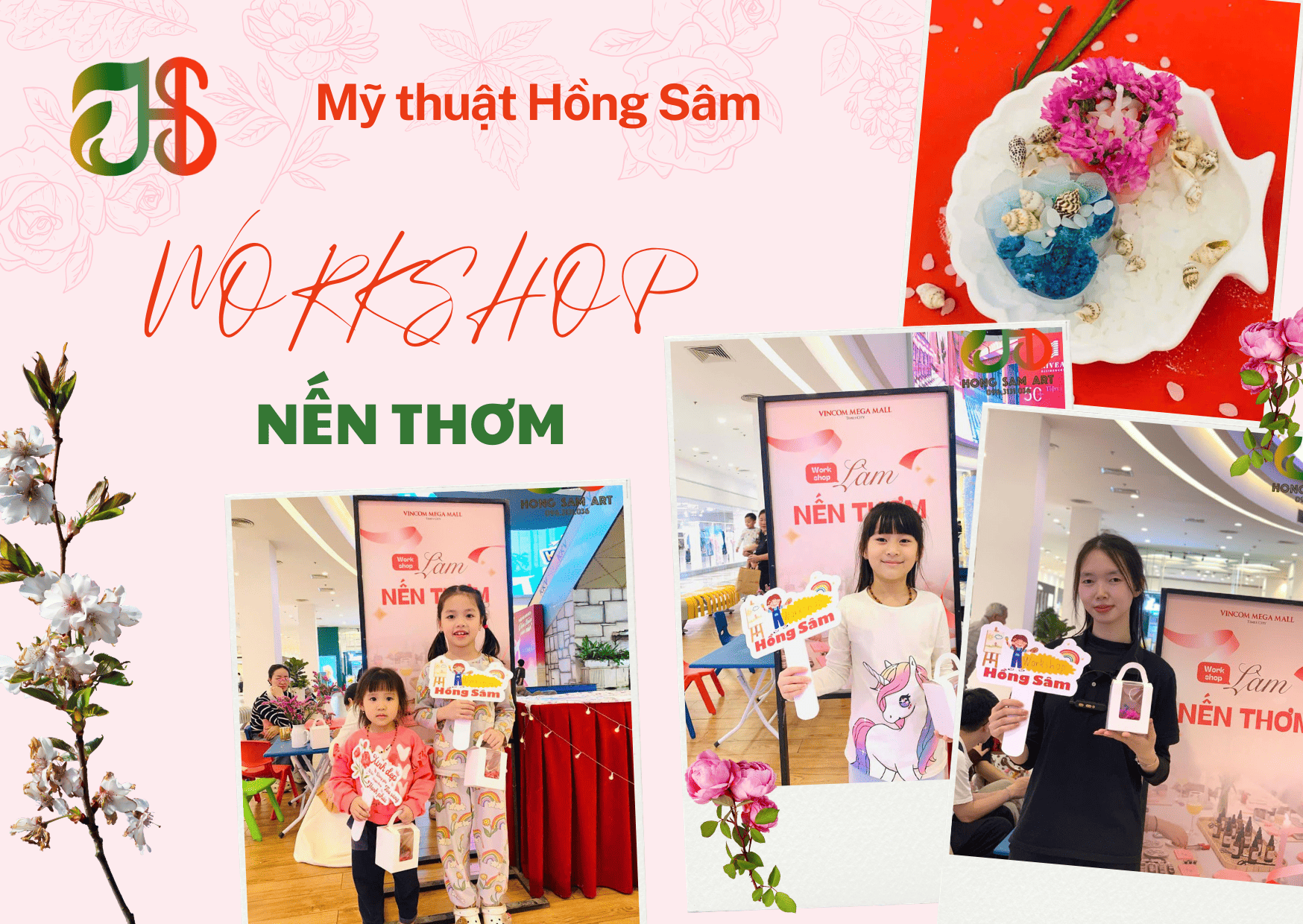 Workshop Nến Thơm Tại Times City – Trải Nghiệm Nghệ Thuật Handmade Cùng Mỹ Thuật Hồng Sâm