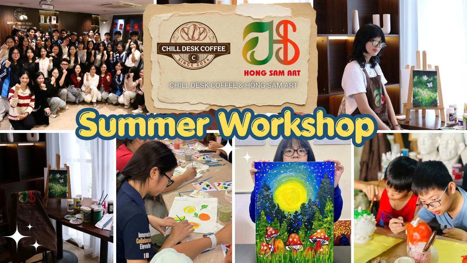 Workshop vẽ tranh và tô túi canvas – Trải nghiệm sáng tạo cuối tuần cùng Mỹ thuật Hồng Sâm