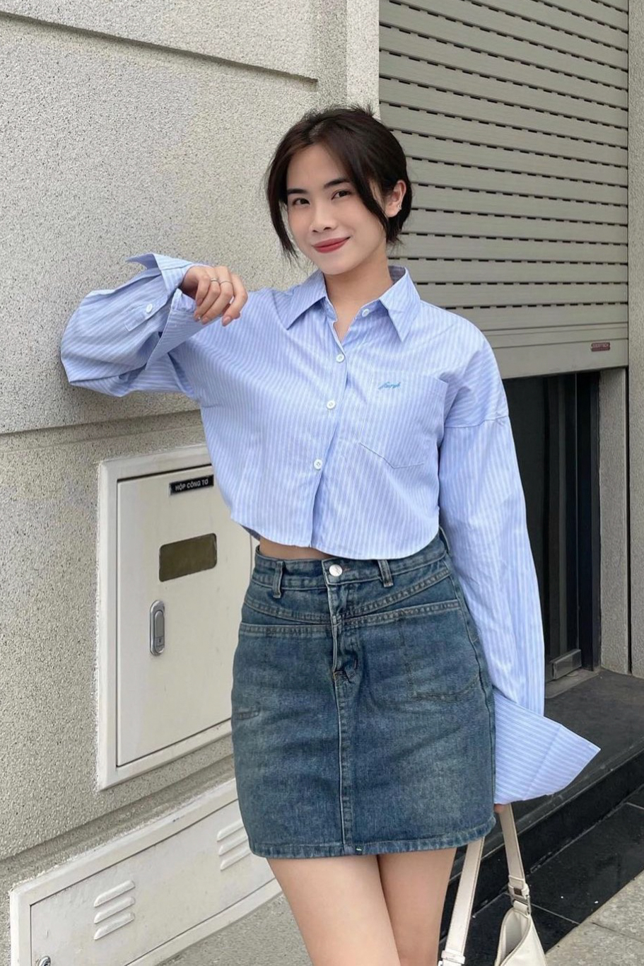 áo Sơ Mi Croptop Nữ Tay Ngắn Giá Tốt T082023  Mua tại Lazadavn