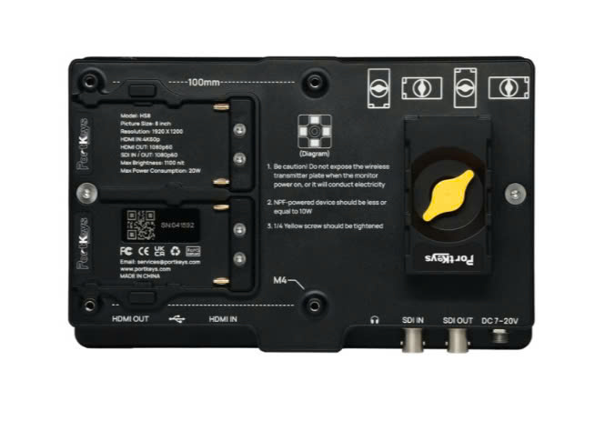 Monitor Portkeys HS8 ( 3G-SDI/4K HDMI HIGH BRIGHTNESS ) | Chính Hãng