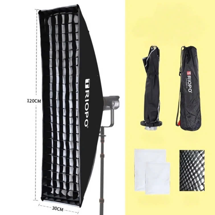 Softbox Triopo 30x120 Có Tổ Ong