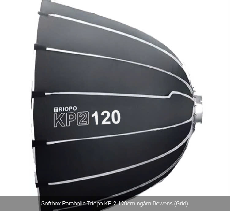Softbox Parabolic Triopo K2-120 Có Tổ Ong
