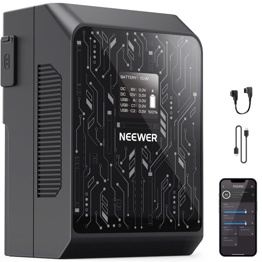 Pin NEEWER V Mount Battery PS099S 6800mAh 99Wh APP Control