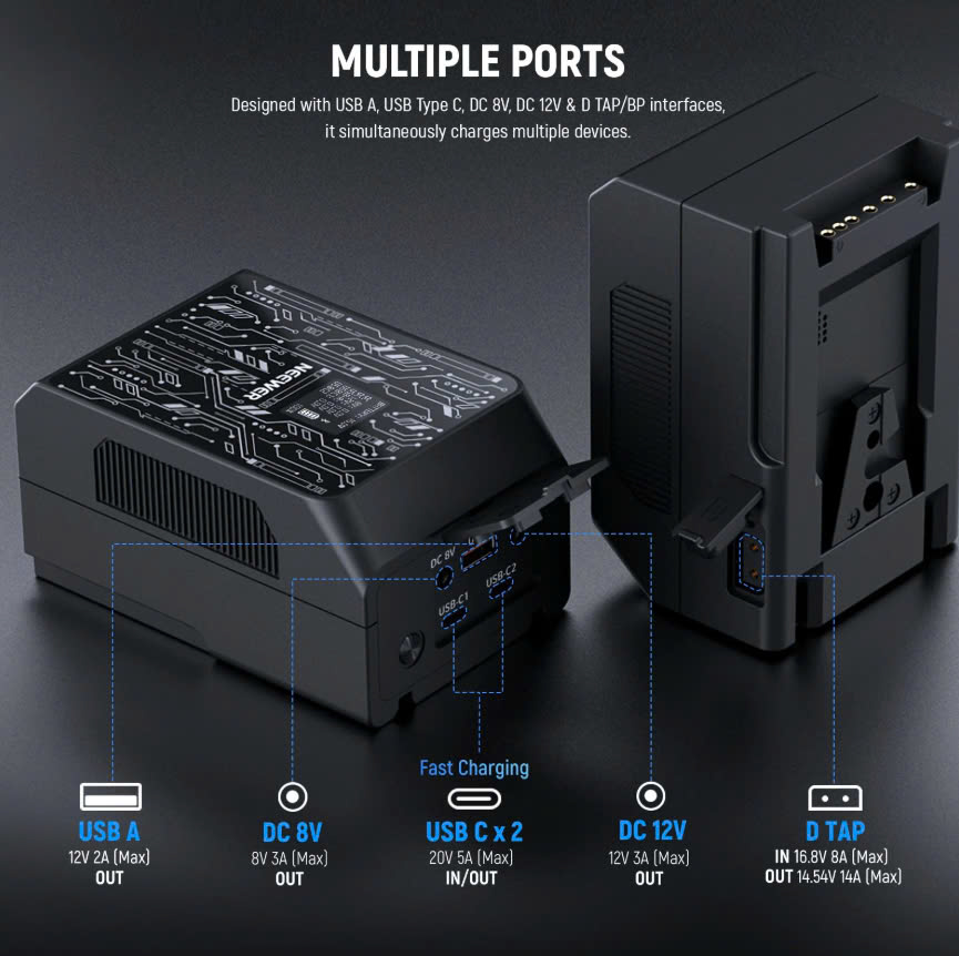 Pin NEEWER V Mount Battery PS099S 6800mAh 99Wh APP Control