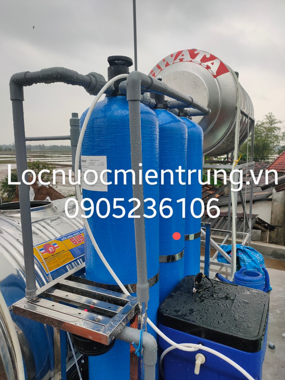 Hệ thống Lọc phèn nước giếng khoan Bình Tú _Thăng Bình_ Quảng Nam