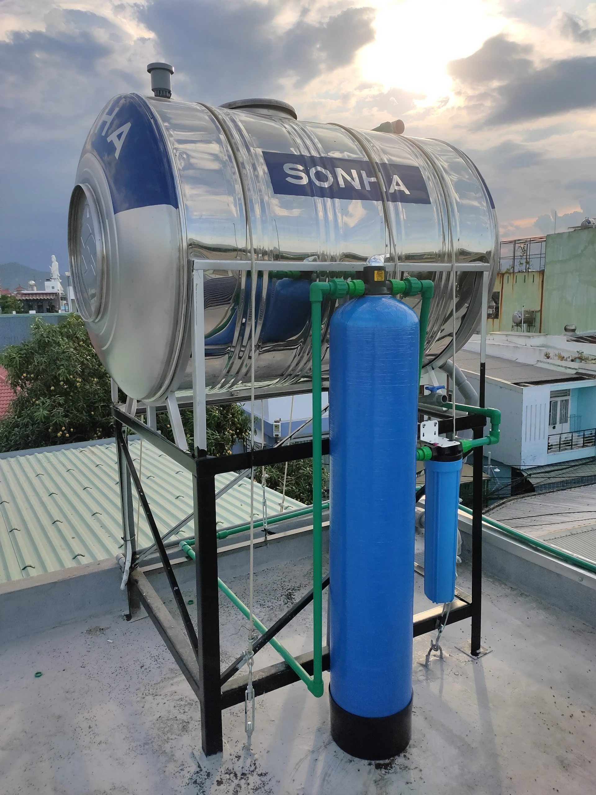 Hệ thống xử lý lọc tổng đầu nguồn nước thủy cục Lọc Nước Miền Trung lắp đặt tại Đà Nẵng