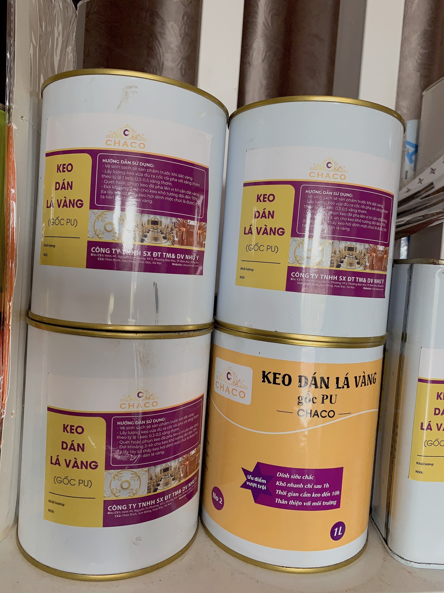 KEO DÁN LÁ VÀNG GỐC PU số 2