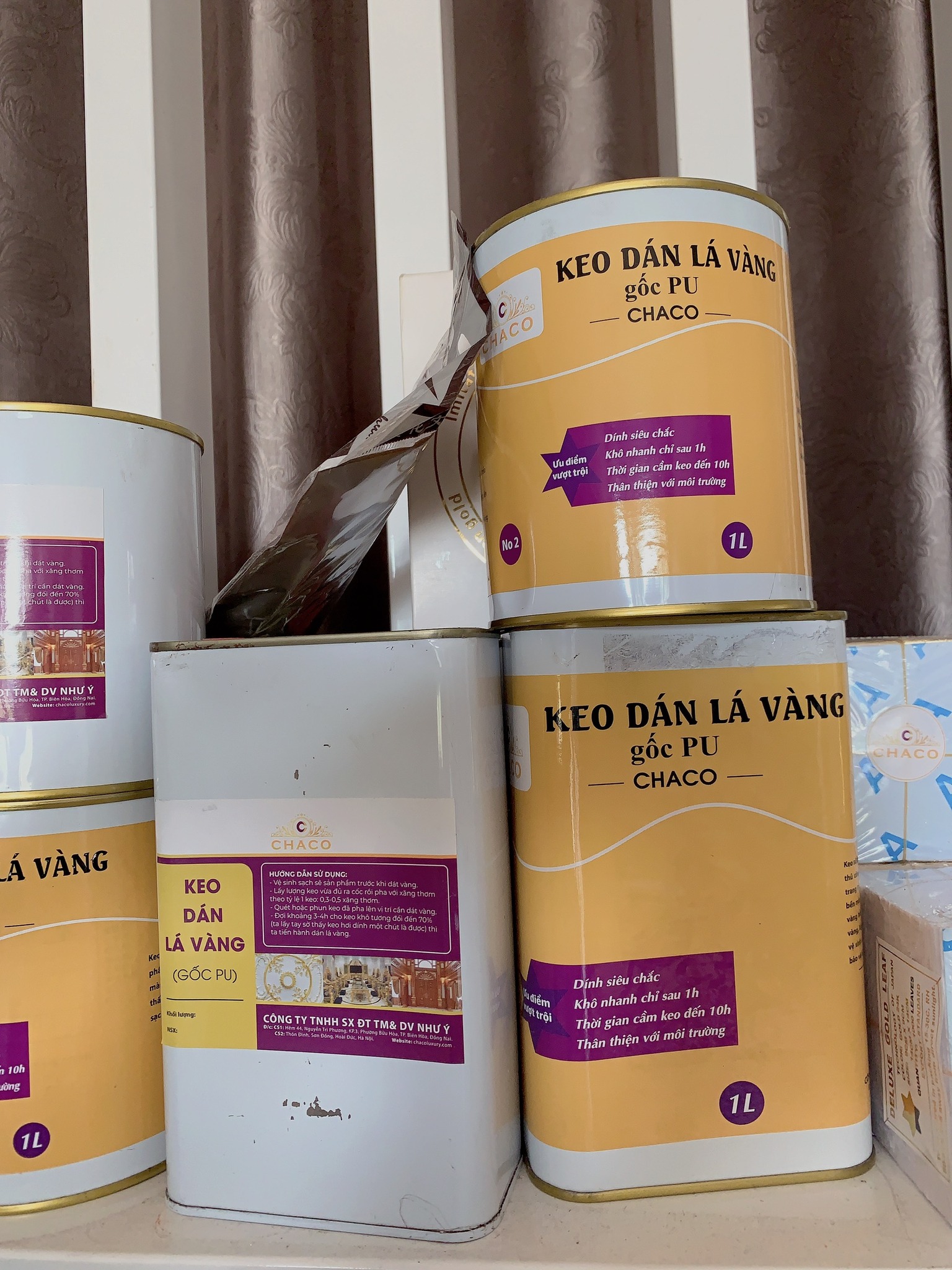 KEO DÁN LÁ VÀNG GỐC PU số 2