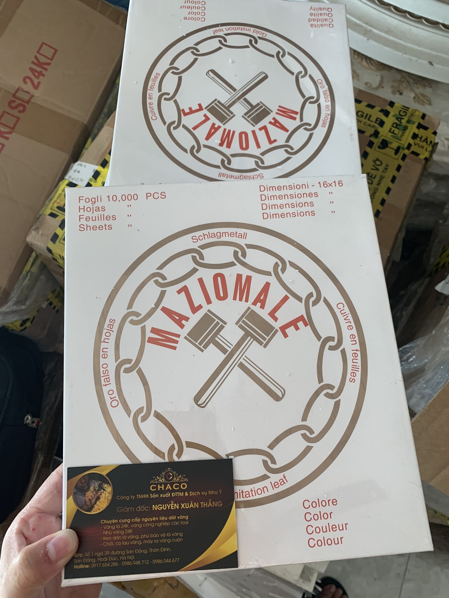 Vàng Ý  KT 16cmx16cm 1000 Lá