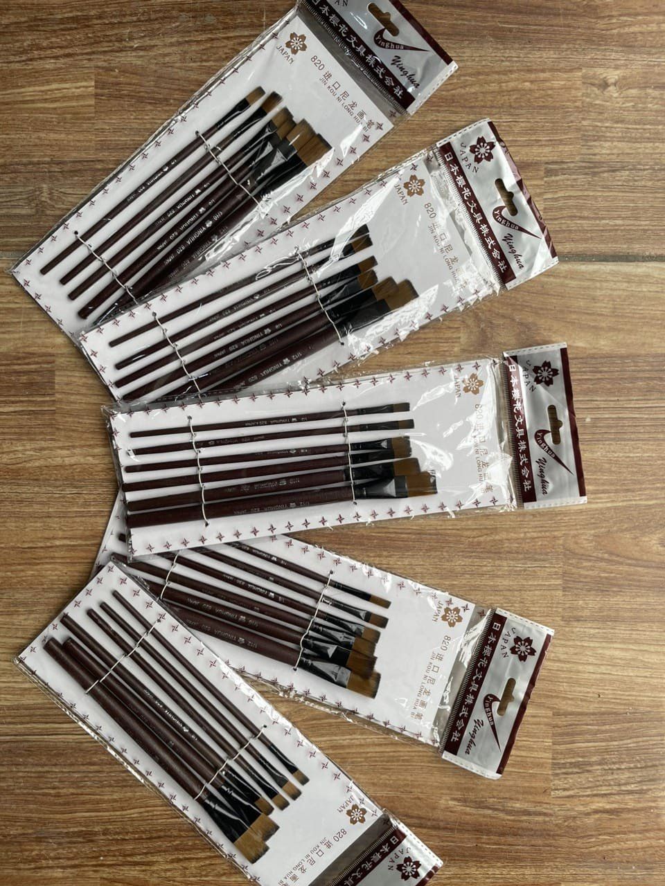 Bộ 6 cọ vẽ tranh sơn dầu Chaco Gold set cọ tô màu nước. màu acrylic chuyên nghiệp đa năng cán gỗ sợi nylon mềm mại