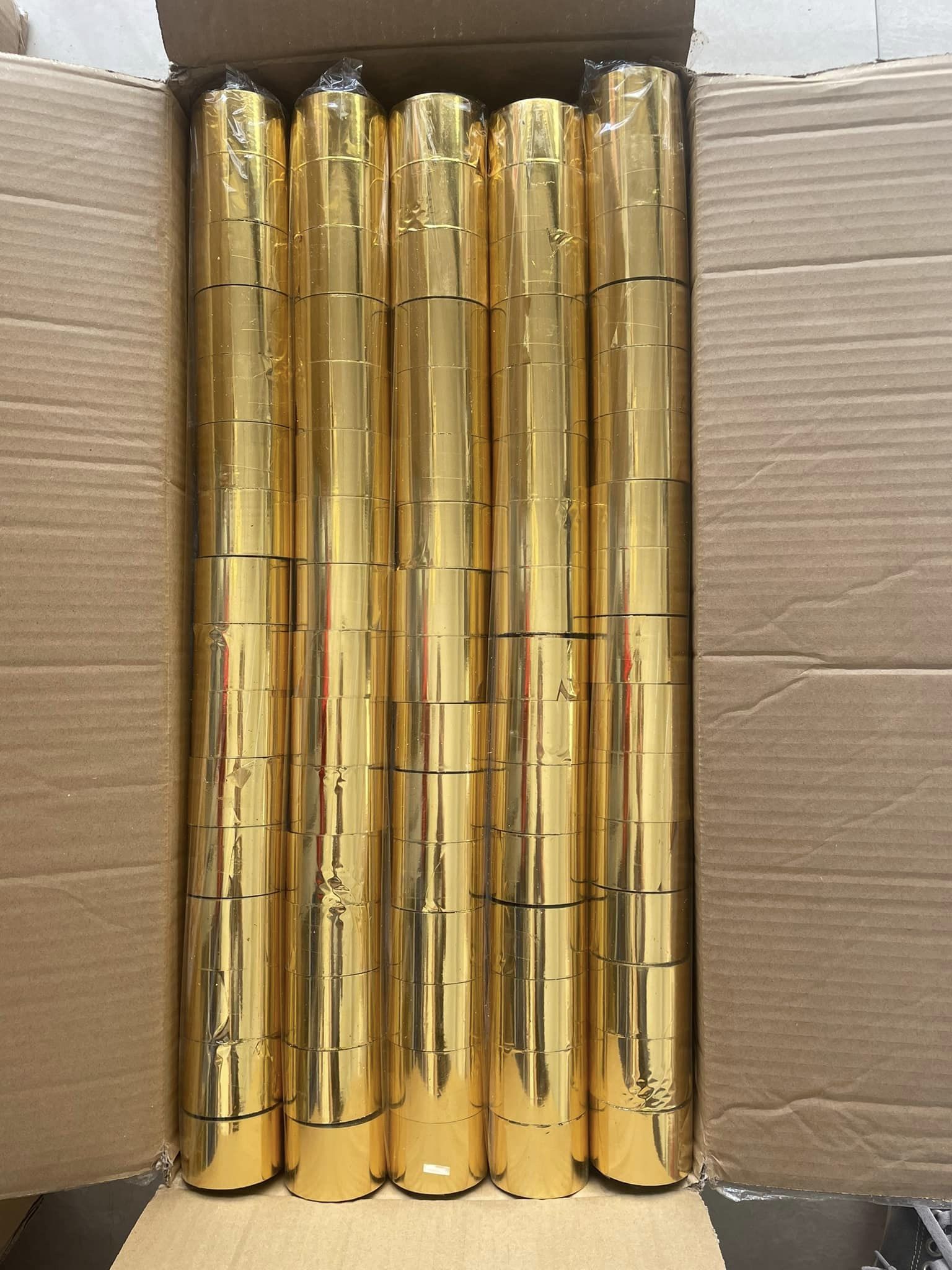 Lá vàng cuộn Chaco Gold cuộn lá vàng 24K công nghiệp dài 120m,rộng 4/8/16cm dùng trong dát vàng đồ mỹ nghệ, trái cây