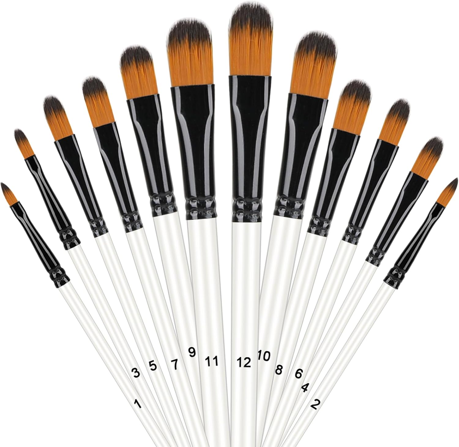 Sét Bộ 12 cọ chuyên dùng vẽ tranh sơn dầu acrylic cao cấp