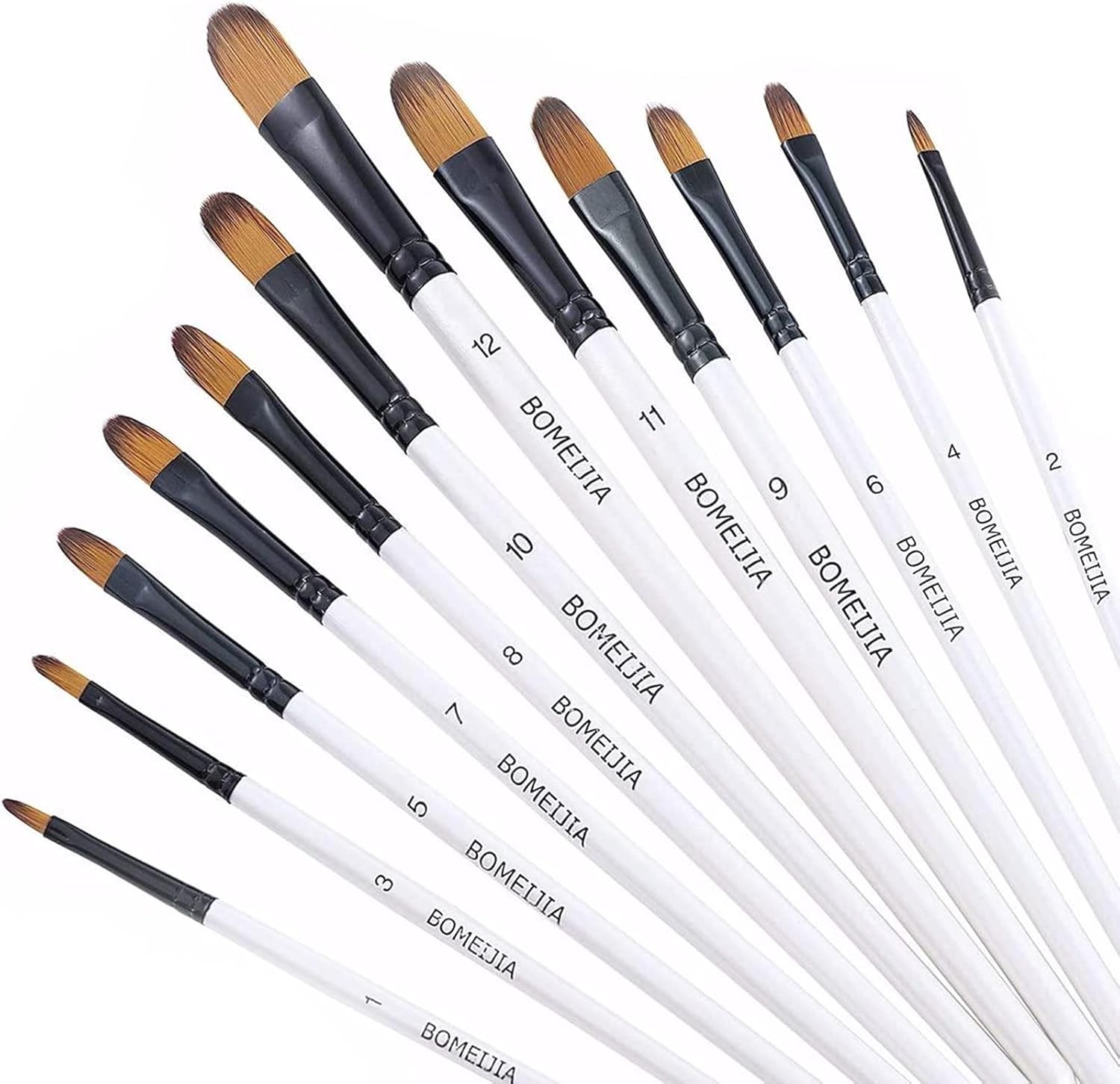 Sét Bộ 12 cọ chuyên dùng vẽ tranh sơn dầu acrylic cao cấp