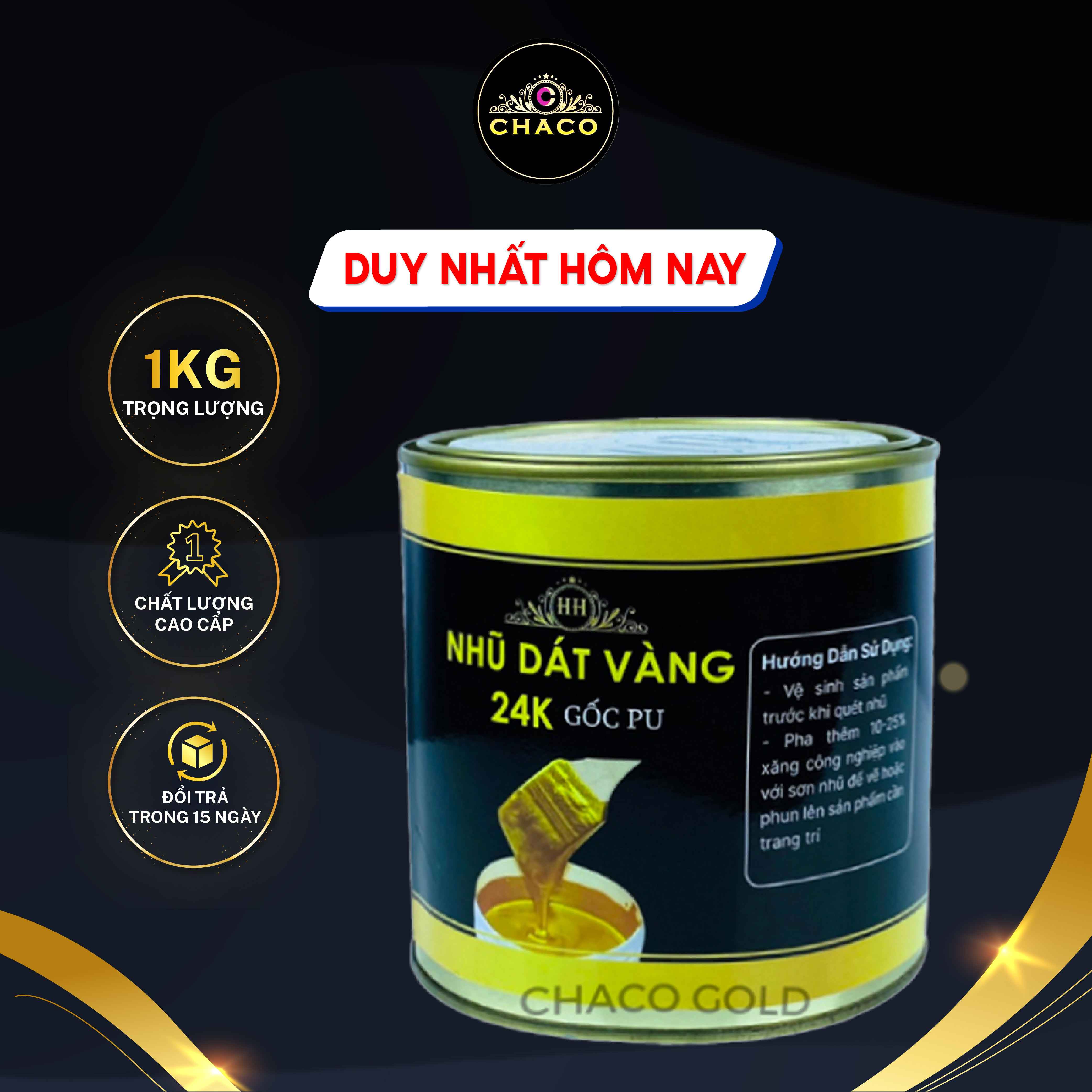 [HỘP 1KG] NHŨ VÀNG 24K GỐC PU - CHACO