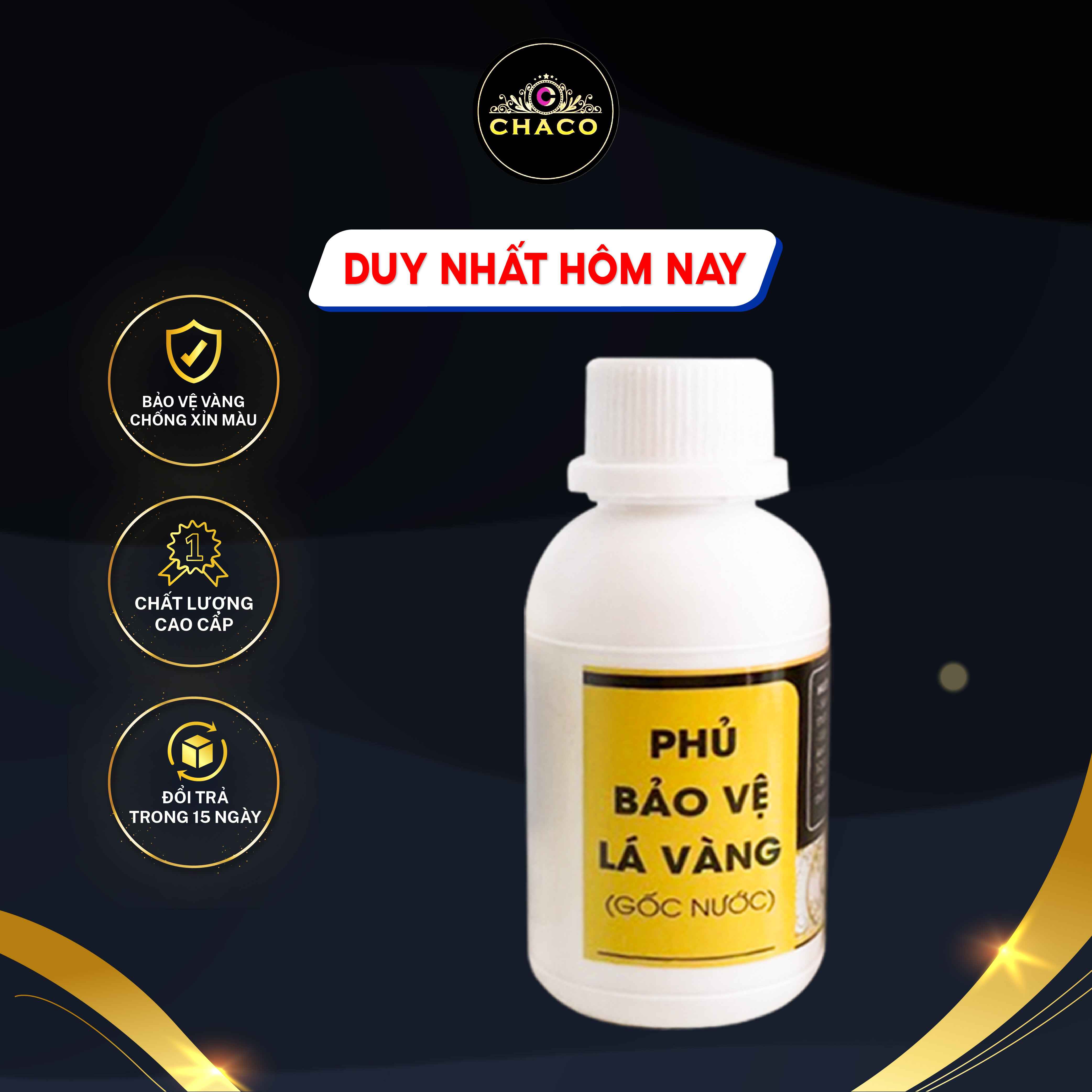 Keo Phủ Bóng Dát Vàng Gốc Nước ( 100ml ) CHACO GOLD