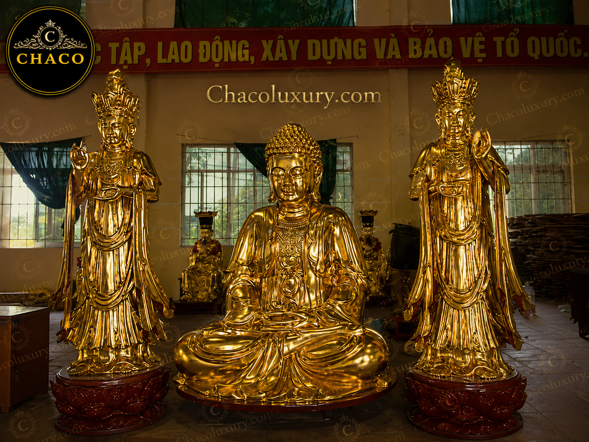 Tượng Phật sơn son thếp Vàng 9999