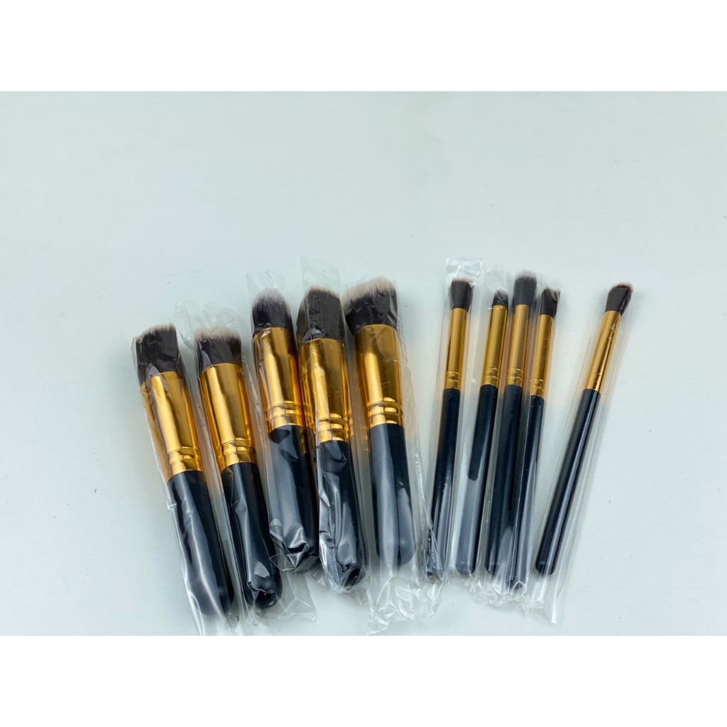 [HOT] Combo bộ 10 cọ trang điểm mạ vàng sang trọng