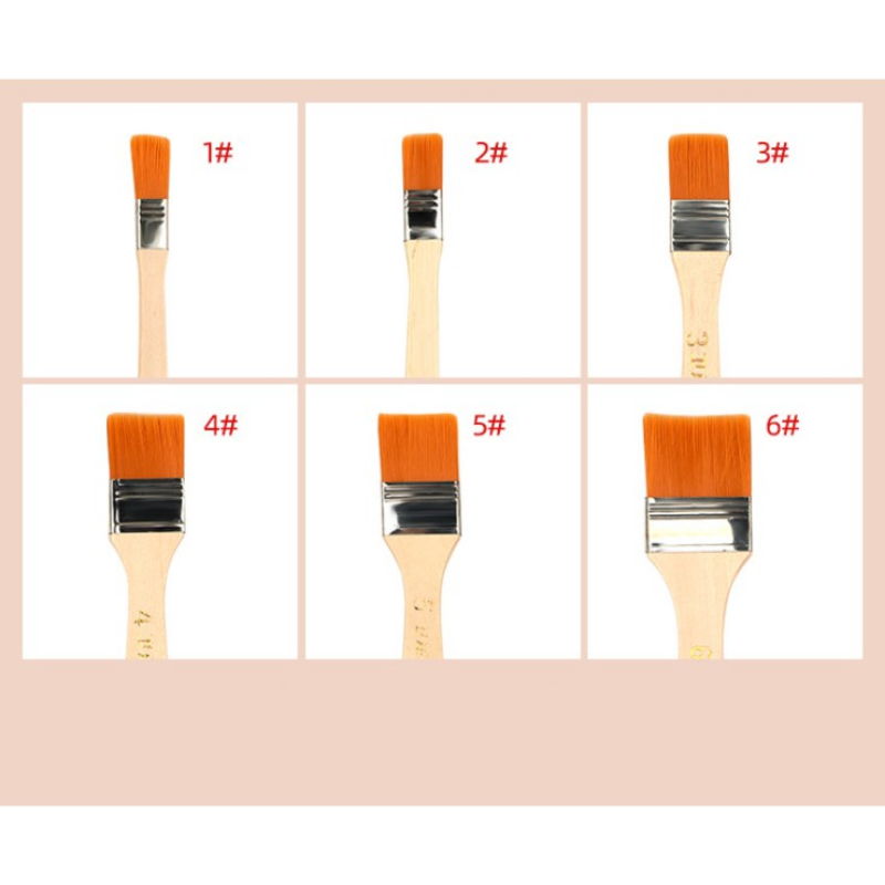 Chổi quét sơn Chaco Gold cọ quét sơn gỗ,sơn tường cọ vẽ bản vuông kích thước to nhỏ sợi lông mềm mại thân gỗ