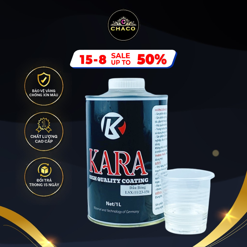 Phủ bóng bảo vệ lá vàng Chaco Gold gốc PU gốc nước, phủ bảo vệ khi dát vàng giữ màu chống xỉn màu nhanh khô an toàn