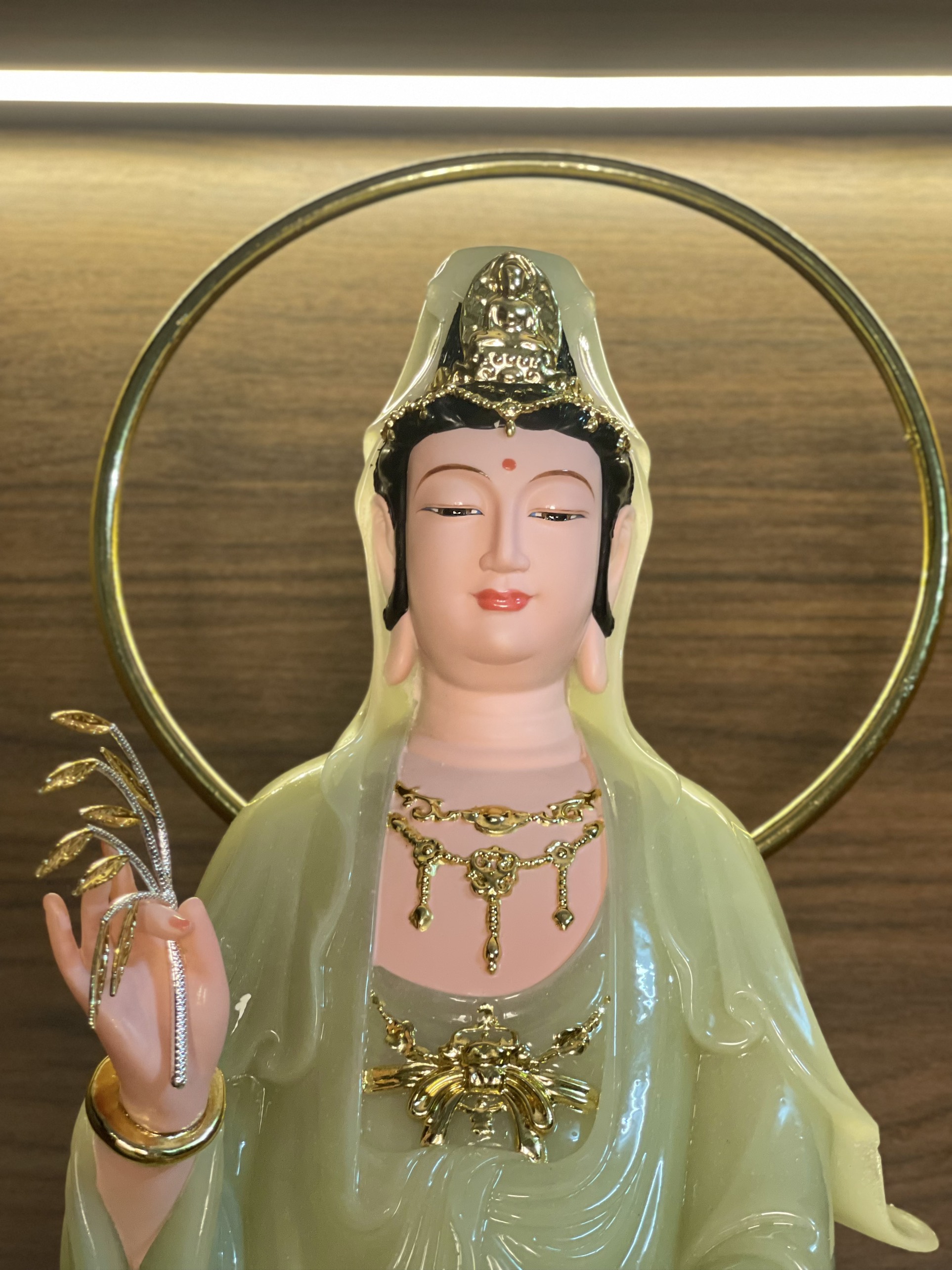 TƯỢNG QUÁN THẾ ÂM BỒ TÁT TOẠ LIÊN HOA CAO CẤP 26INCH